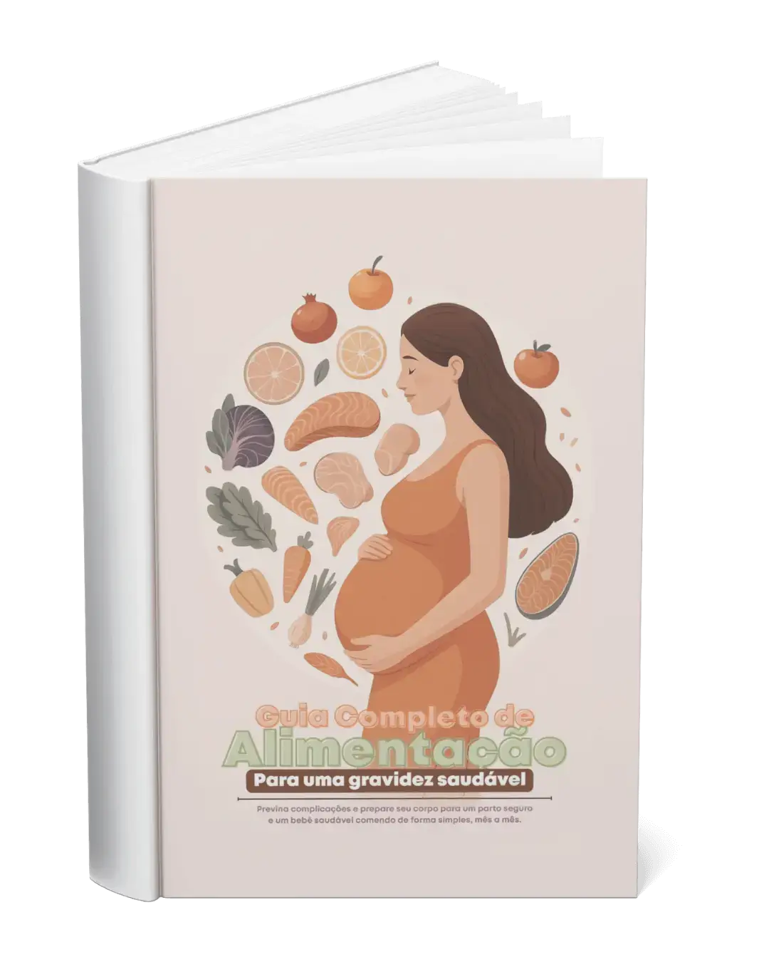 Mockup do Guia de Gravidez Saudável